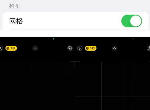 细水乡苹果手机维修网点分享iPhone如何开启九宫格构图功能
