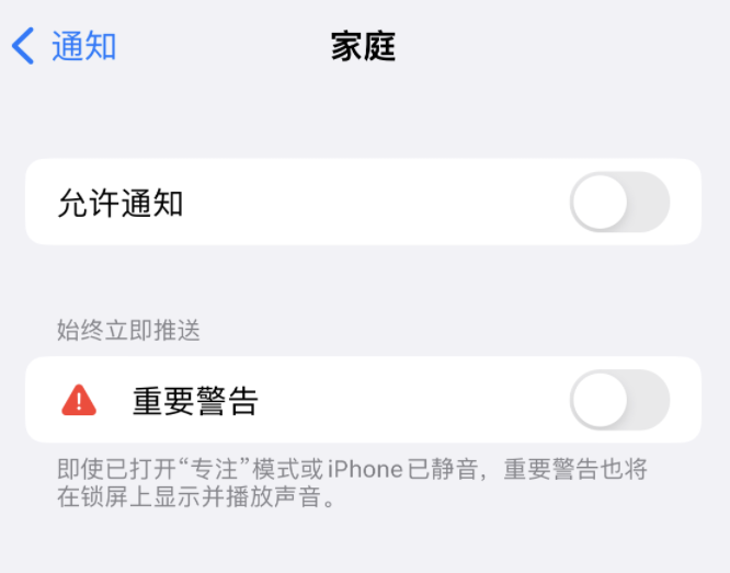 细水乡苹果14维修分享iPhone14系列机型弹出“家庭”警告后卡死如何解决 